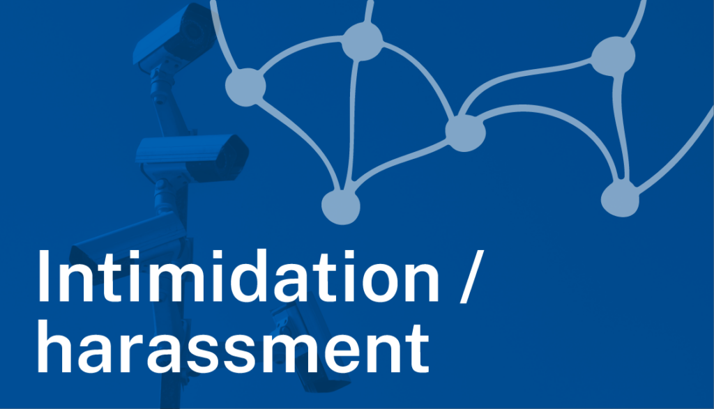 Intimidation/harassment