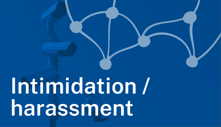 Intimidation/harassment